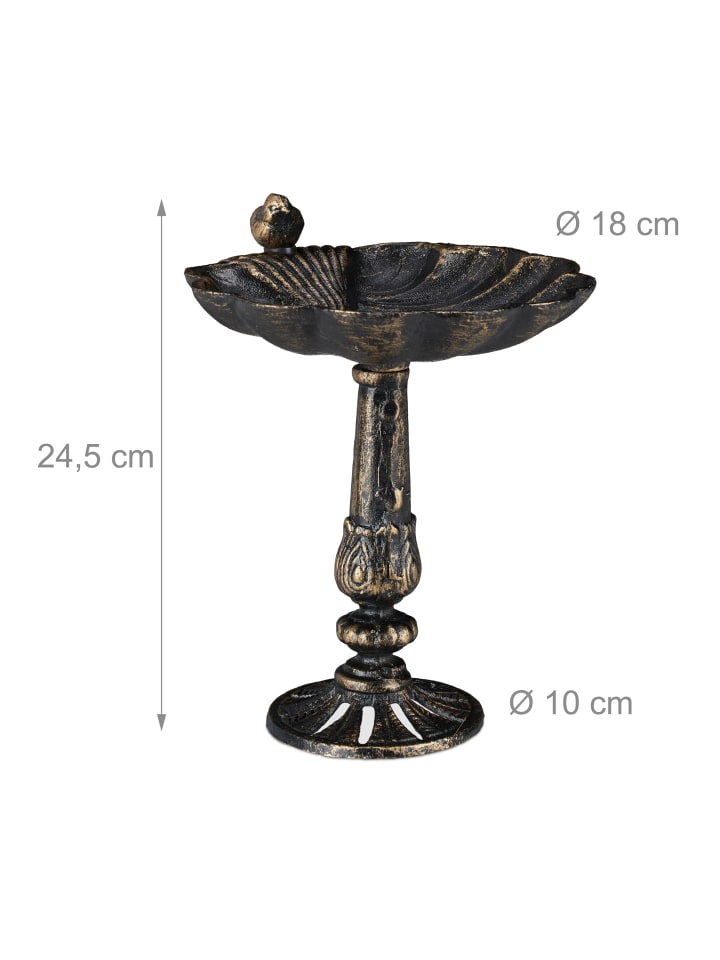 relaxdays Vogeltränke Antik in Bronze günstig kaufen onesize