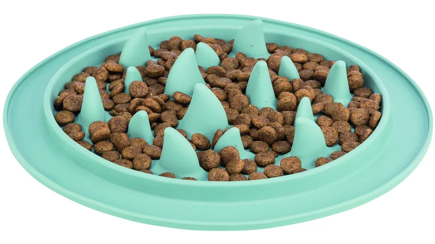 Trixie Hundezubehör Dog Slow Feeding Matte, TPE, ø 28 cm, blau