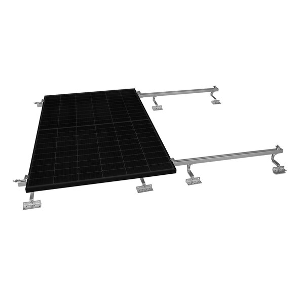 Bifaziales Balkonkraftwerk 900W / 800W inkl. Speicherbatterie und Wandhalterung für Ziegeldächer