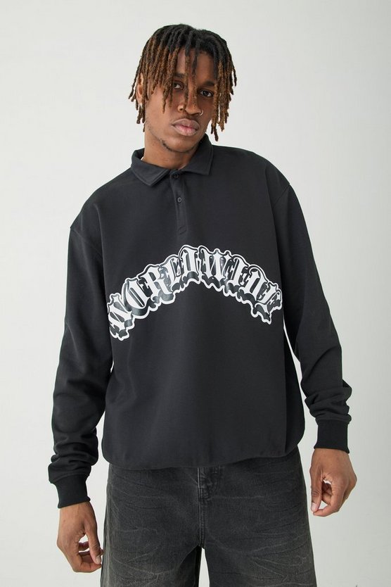 Tall Oversize Worldwide Rugby-Hemd