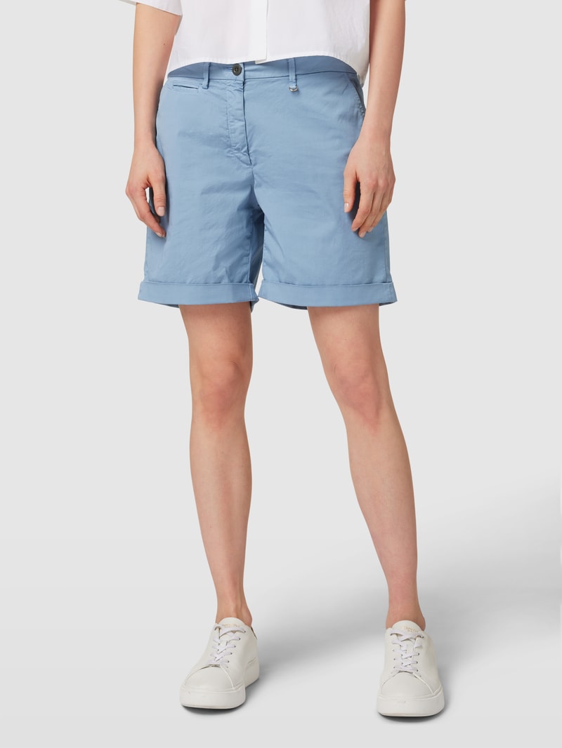 Straight Fit Bermuda mit Anhänger in metallic Modell 'JACQUELINE' in hellblau
