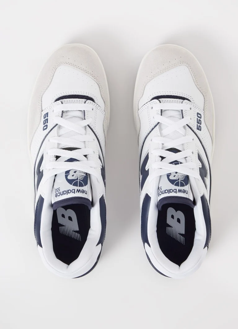 Teniși New Balance 550 cu detalii din piele întoarsă