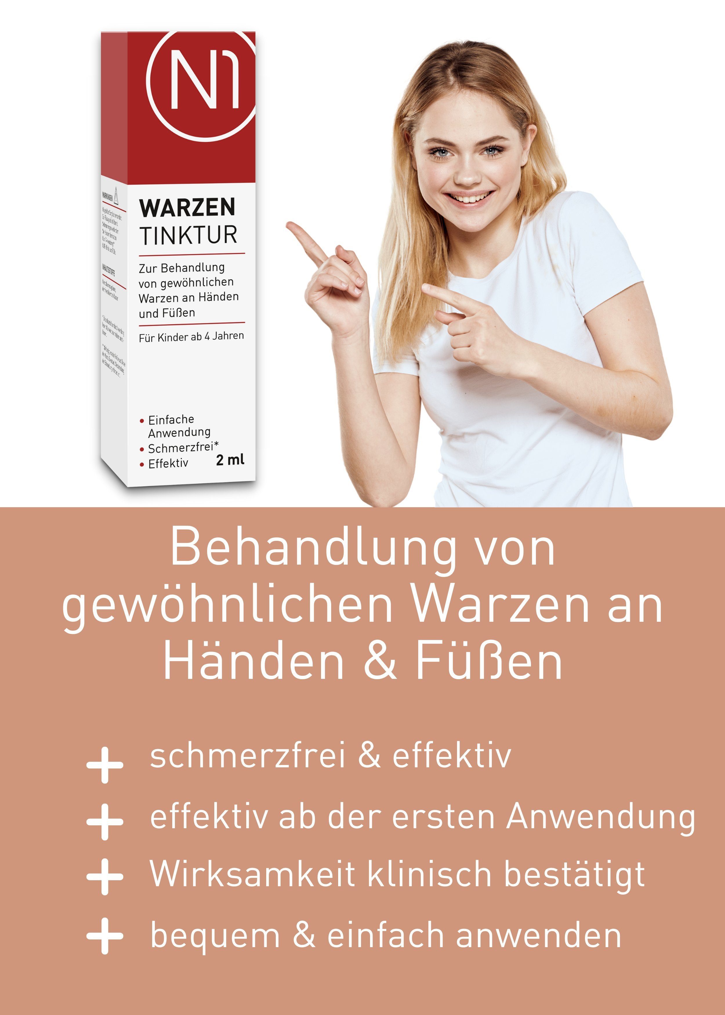 N1 Healthcare Warzen-Behandlungsstift Warzen Tinktur, Medizinprodukt aus der Apotheke