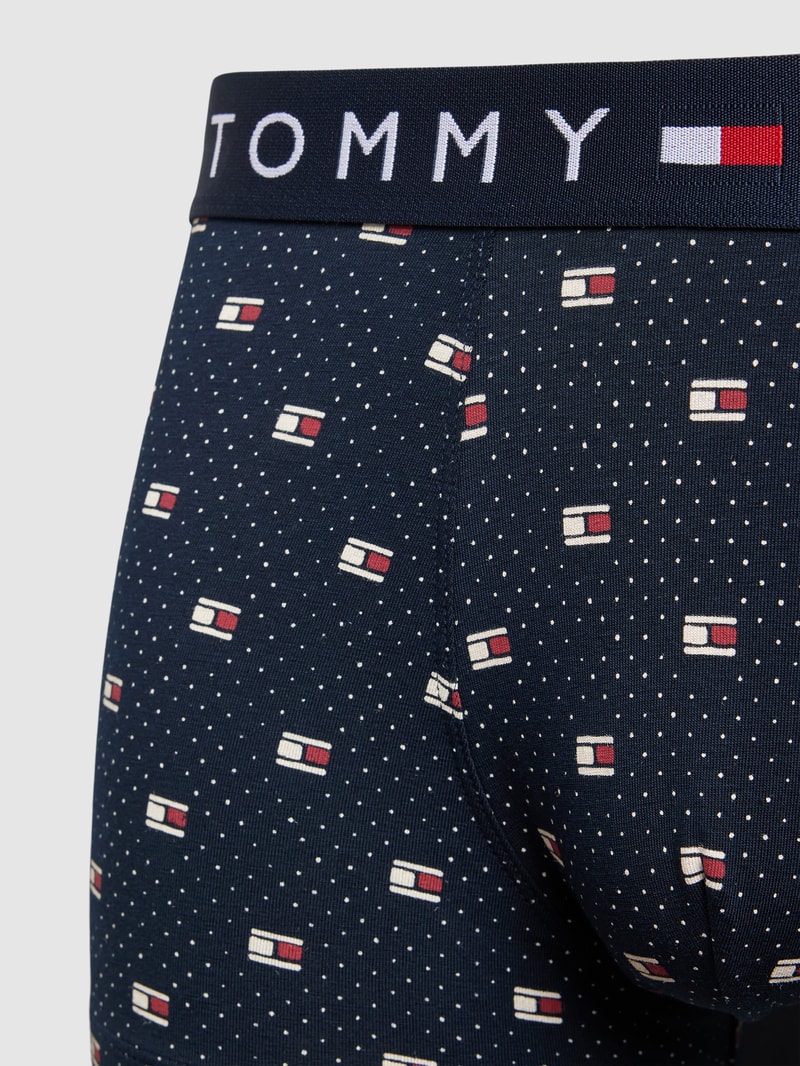 Trunks mit elastischem Label-Bund in marineblau