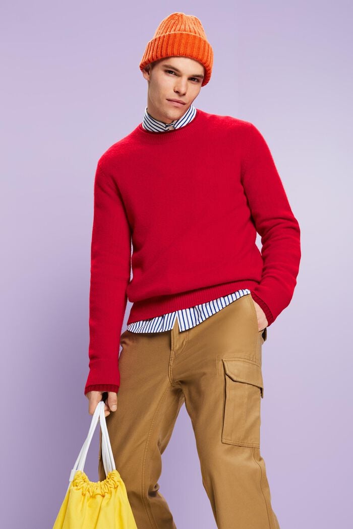 Kaschmirpullover mit Rundhalsausschnitt