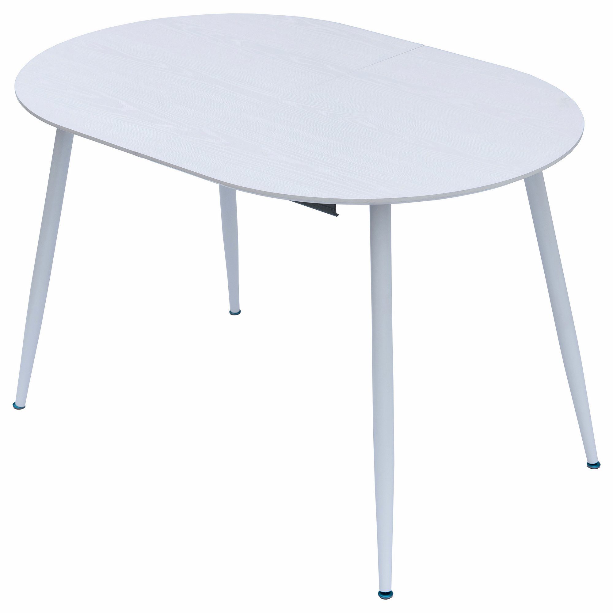 TRISENS Esstisch Rodrigo, Esstisch ausziehbar 120-150-180x80cm 4-10Pers. Ovaler Tisch Holz Optik