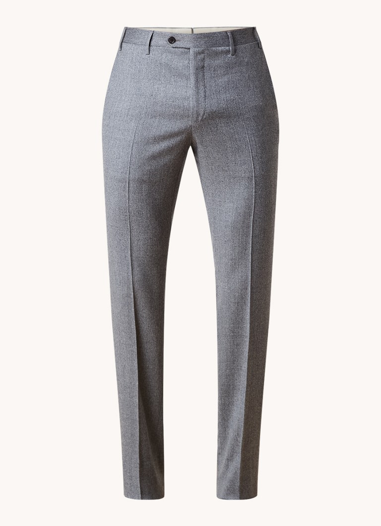 Corneliani  Slim fit pantalon van scheerwol met steekzakken