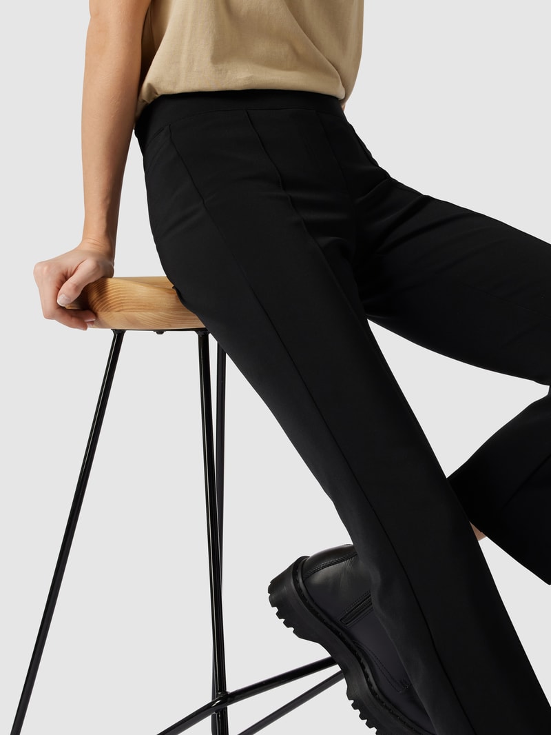 Stoffhose mit Bügelfalten Modell 'RANEE EASY KICK' in schwarz