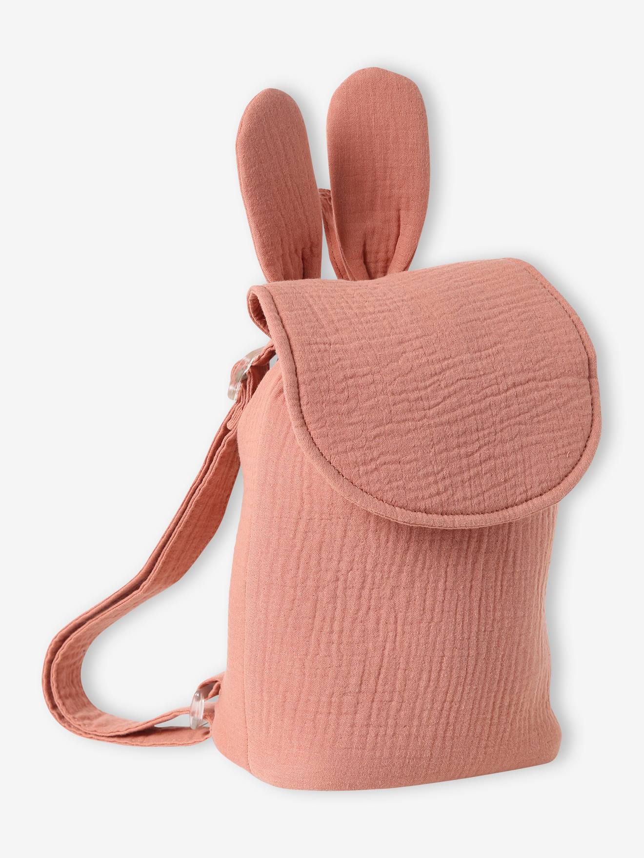 Sac à dos personnalisable en gaze de coton vieux rose