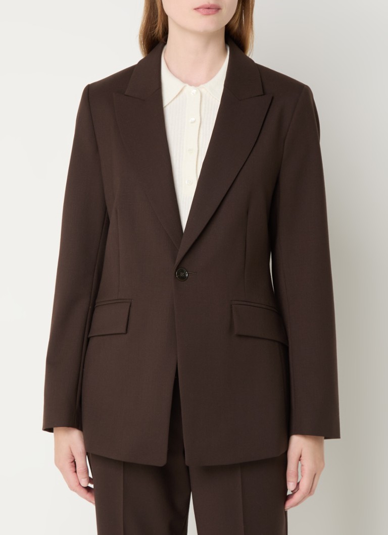 Vanilia Blazer in wool blend with flap pockets