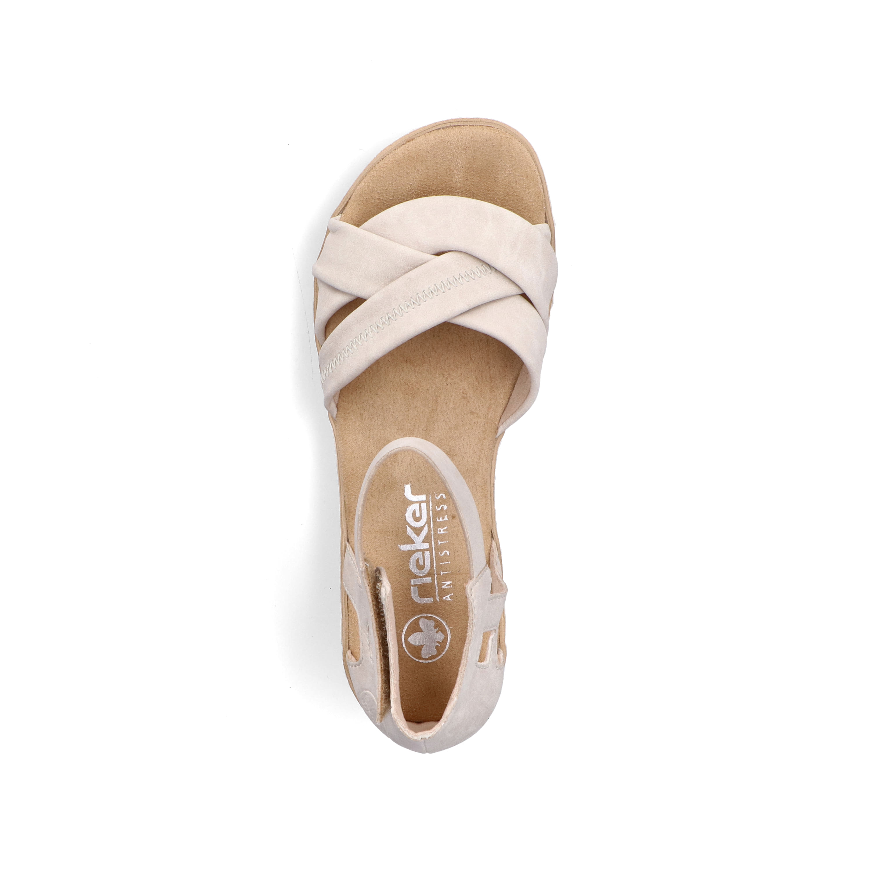 Rieker Damen Keilsandaletten hellbeige
