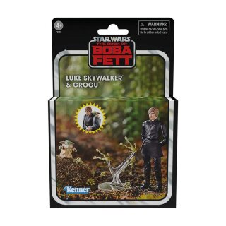 Star Wars: The Book of Boba Fett Vintage Collection Actionfiguren Luke Skywalker & Grogu 10 cm