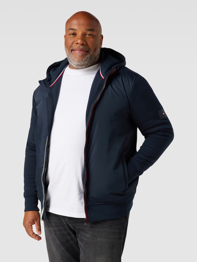 PLUS SIZE Sweatjacke mit Kapuze in marineblau