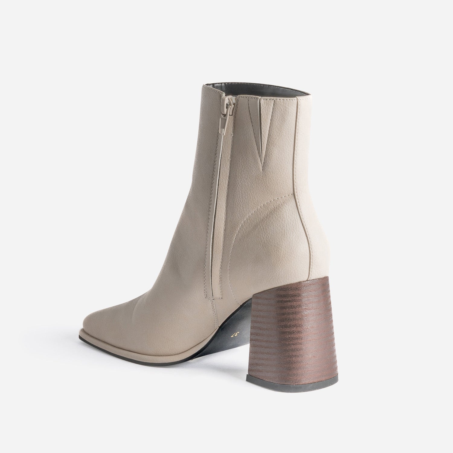 Boots écru éco-conçu à bout carré