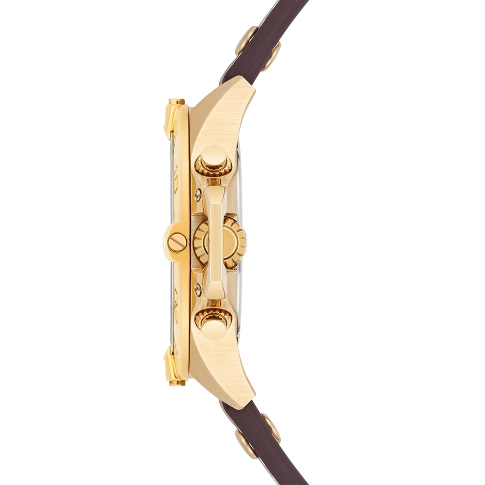 Spears & Walker Montre à quartz Varus II Or jaune Cuir véritable en Marron Montre