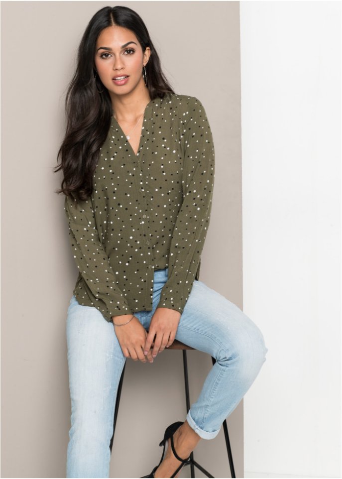 Bluse mit Pünktchen