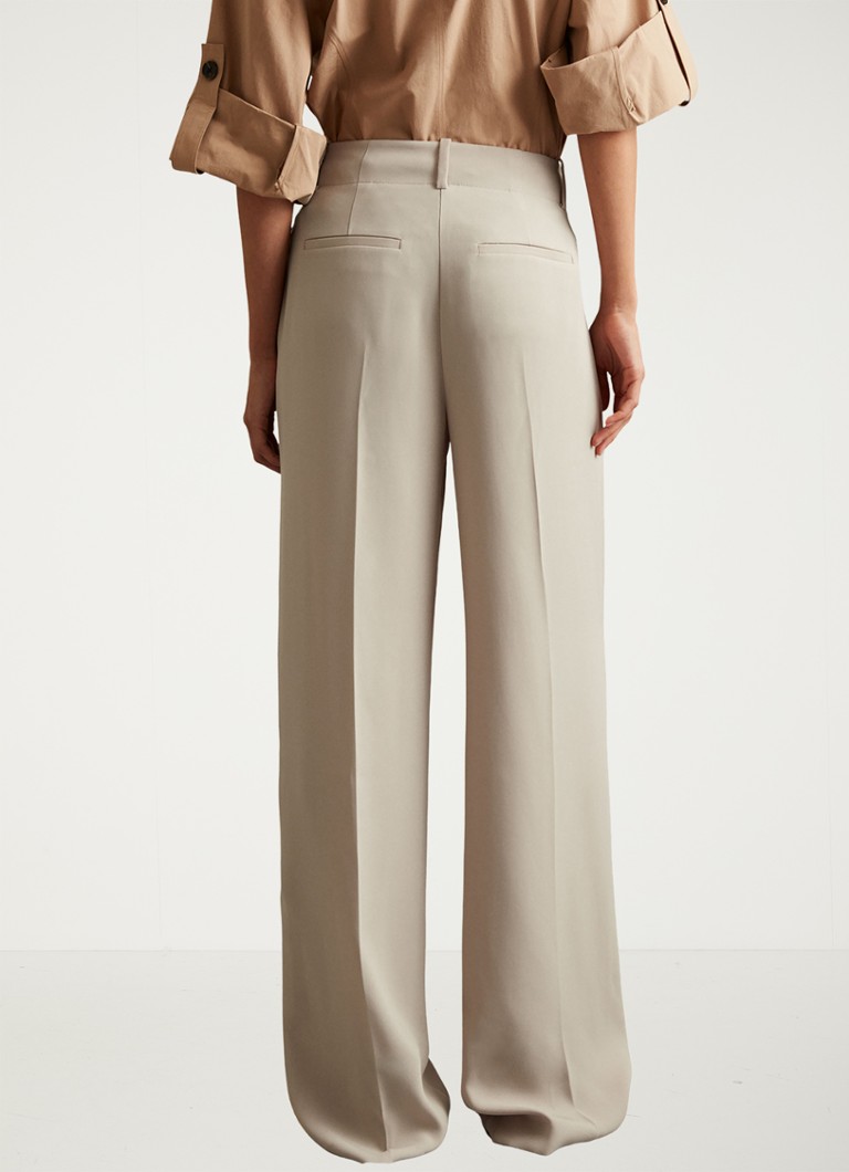 Pantaloni Reiss Isla cu talie înaltă și croi larg