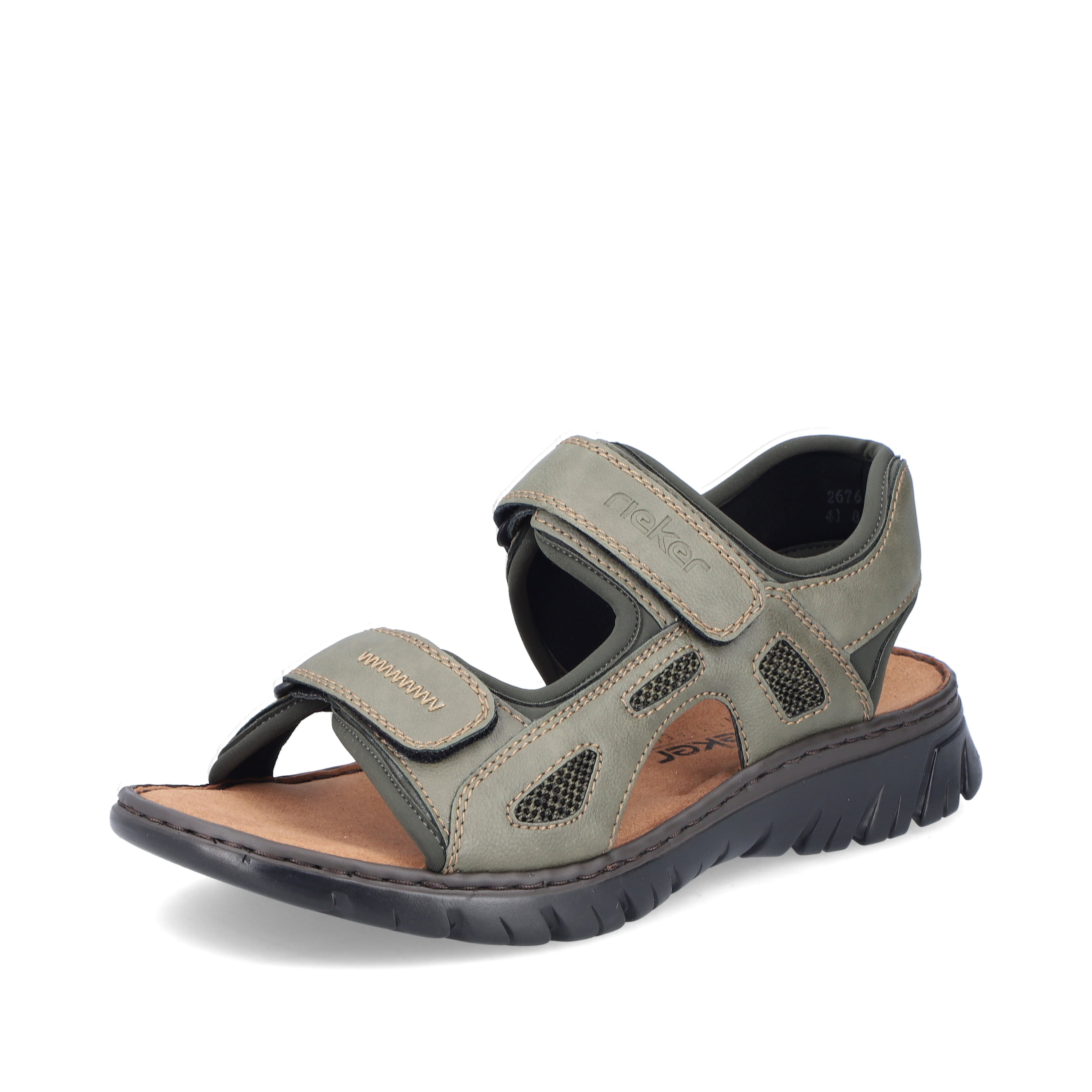 Rieker Herren Trekkingsandalen grüngrau