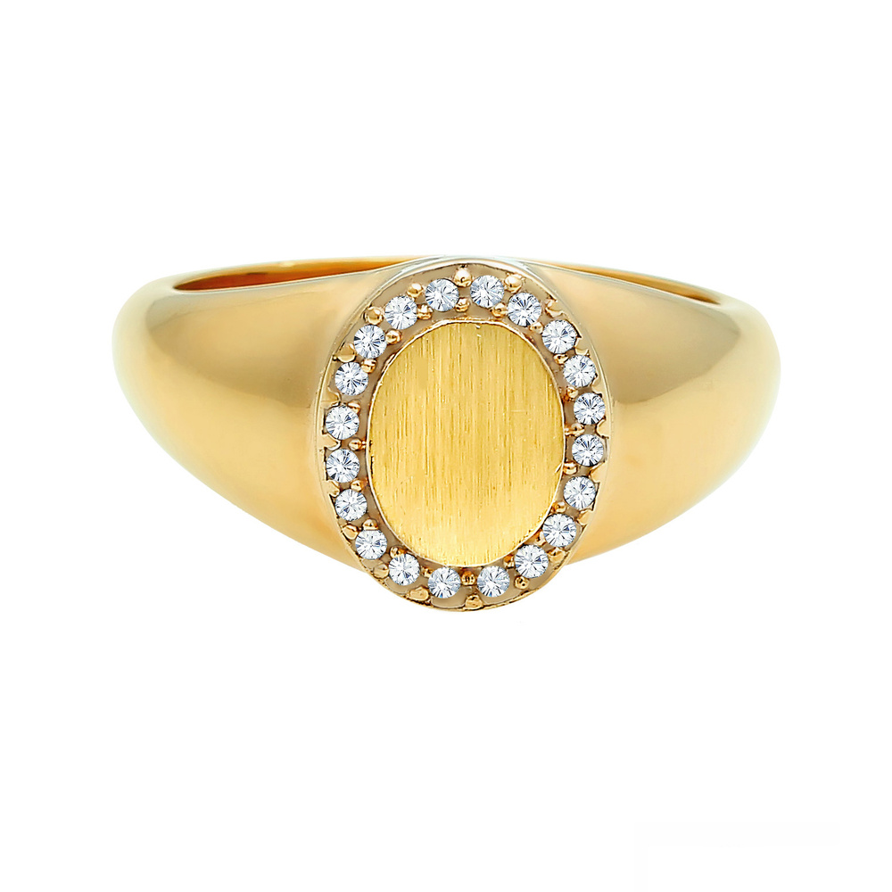 Elli PREMIUM Elli PREMIUM Bague Bague sceau femme élégante avec cristaux en argent sterling 92 Bague