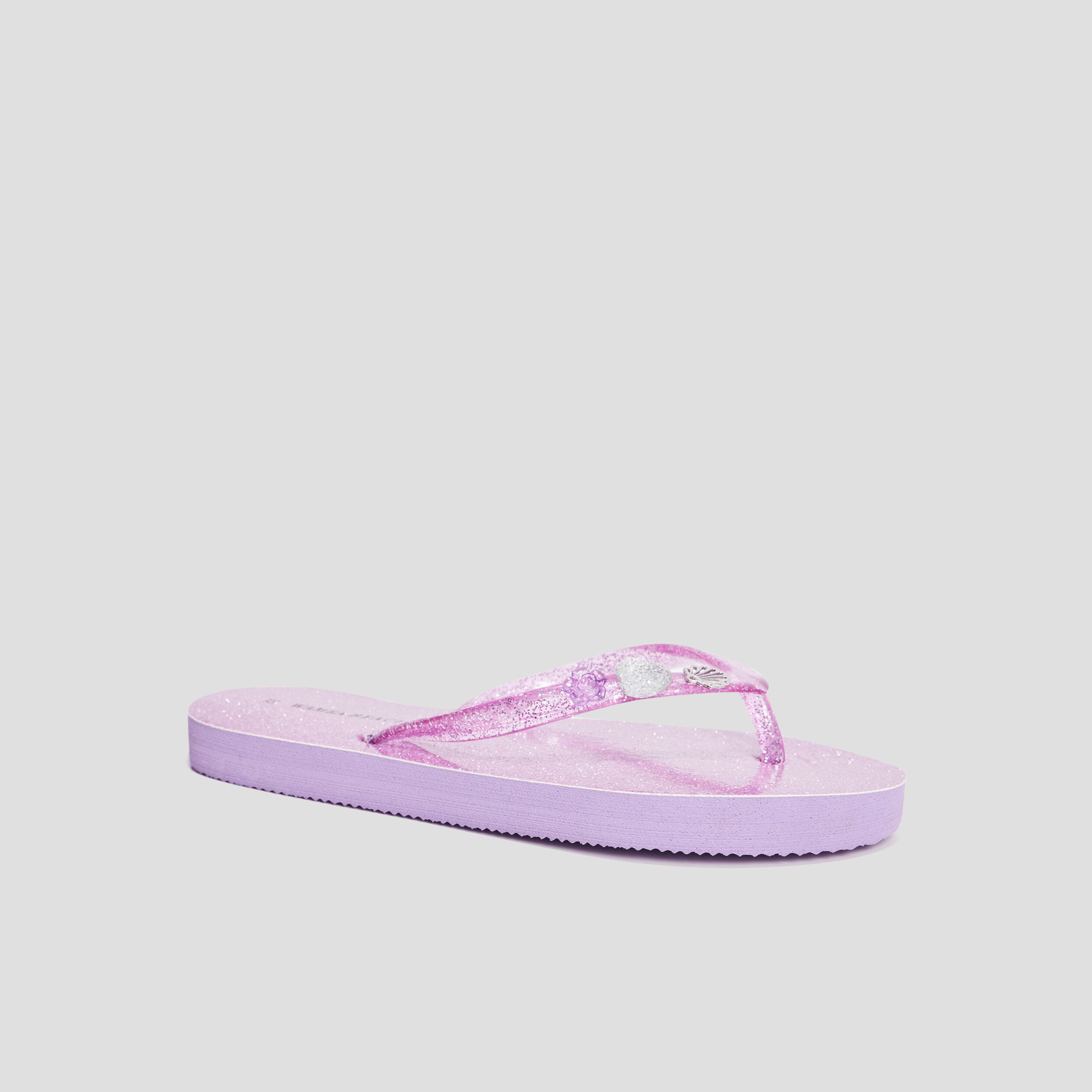 Tongs à paillettes et bijoux Wamea Beach violet fille | La Halle