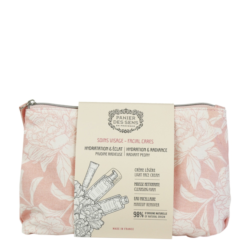 Panier des Sens Trousse Pivoine Radieuse Trousse de Voyage Visage