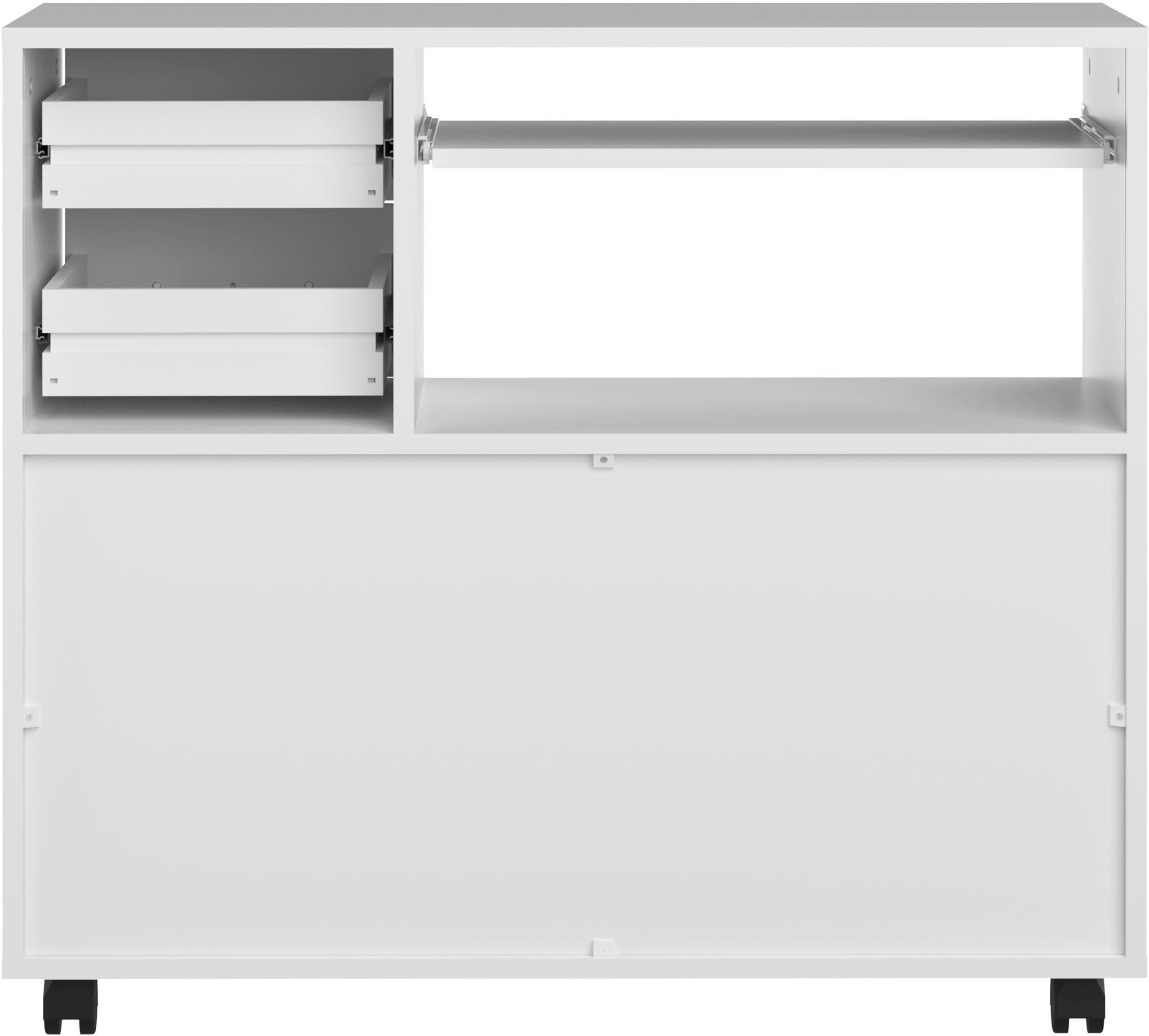 TemaHome Mehrzweckschrank Marius Breite 89 cm, auf Rollen