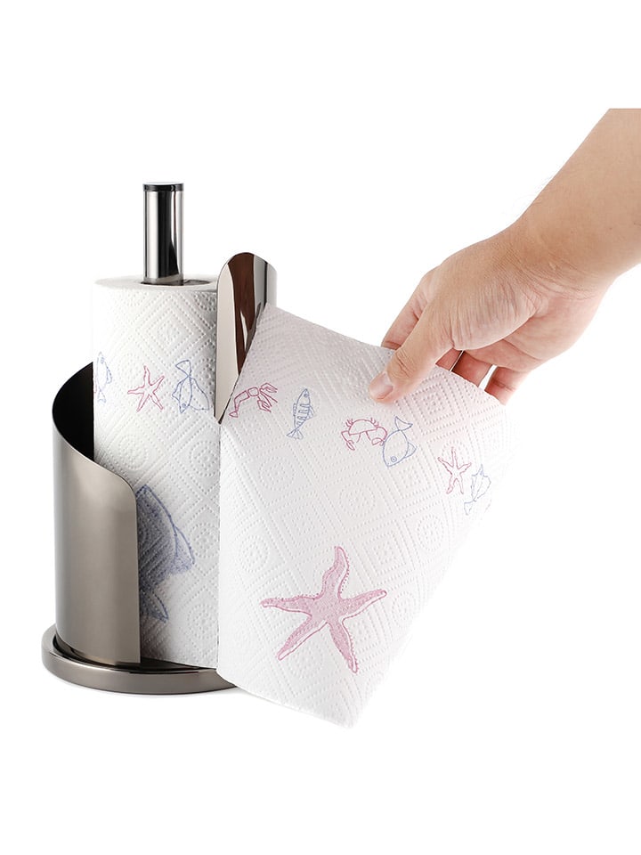 Echtwerk Küchenrollenhalter in Schwarz - (H)33 x Ø 15,5 cm günstig kaufen onesize