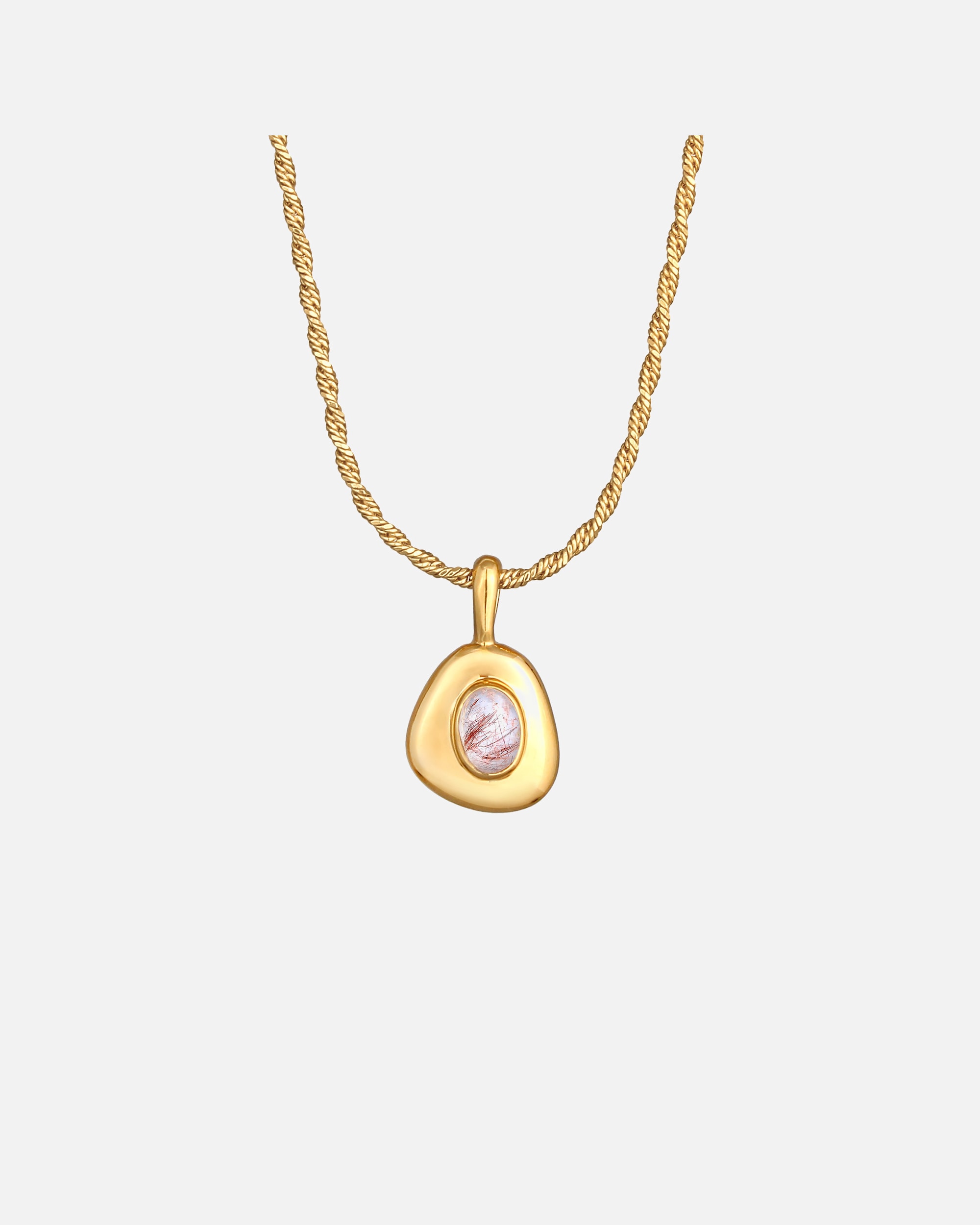 Elli PREMIUM Elegáns női medál kvarc drágakővel, 925-ös sterling ezüstből, aranyozott