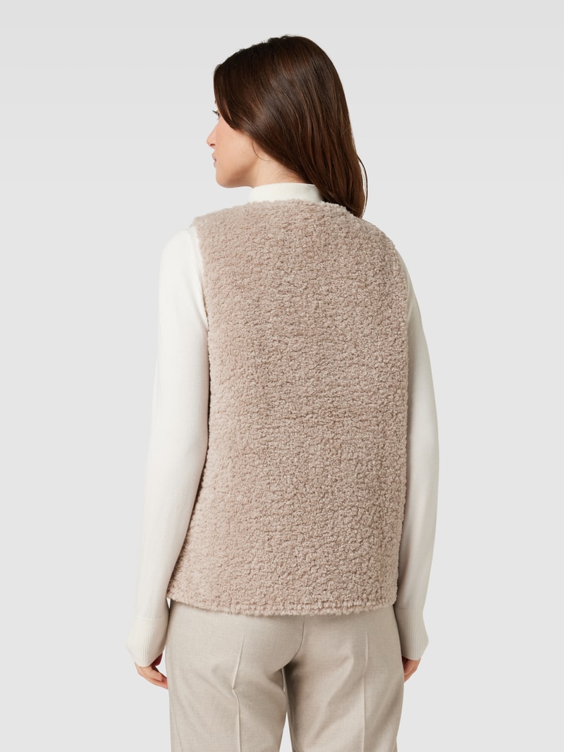 Weste in Two-Tone-Machart Modell 'KINTRA' in beige