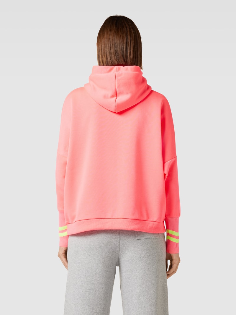 Hoodie mit Strasssteinbesatz Modell 'NAMASTE' in pink