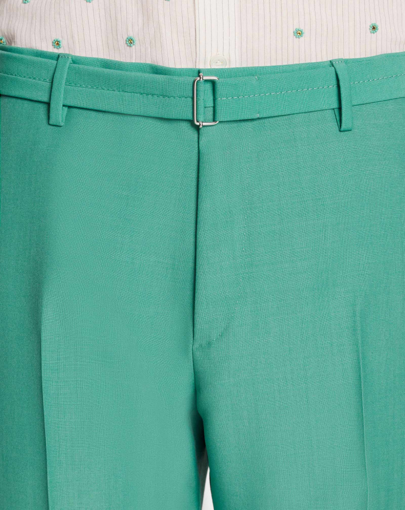 PANTALON DROIT AVEC CEINTURE
