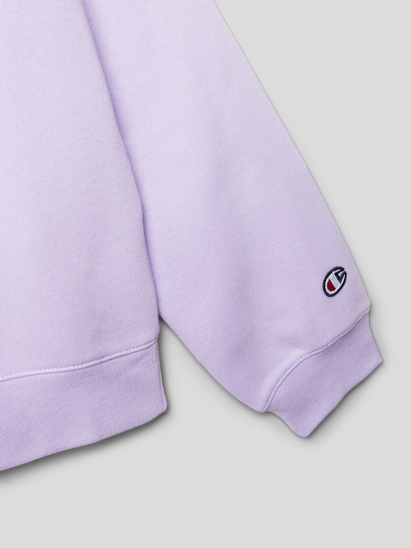 Sweatshirt mit Label-Print in flieder