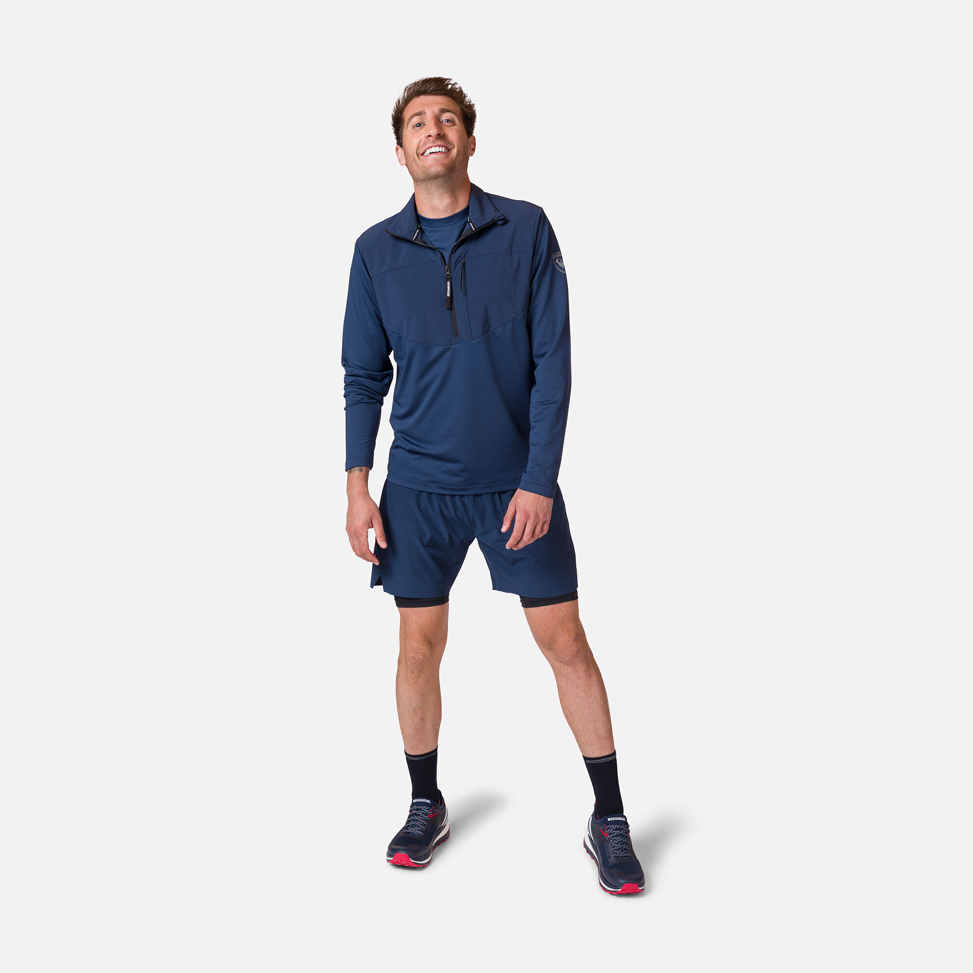 Couche intermédiaire semi-zippé homme