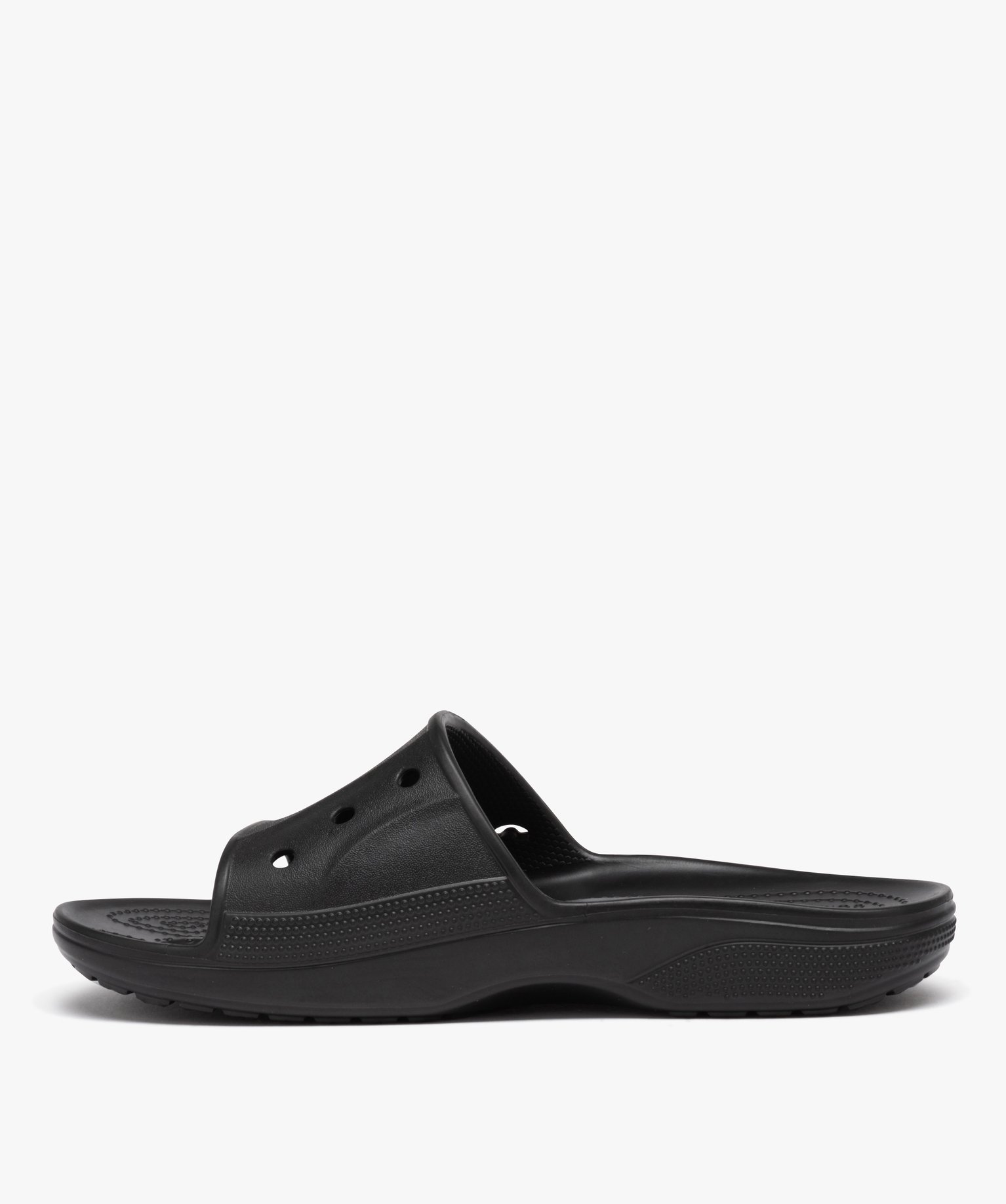 Mules de piscine homme unies avec bandeau perforé - Crocs noir | GEMO