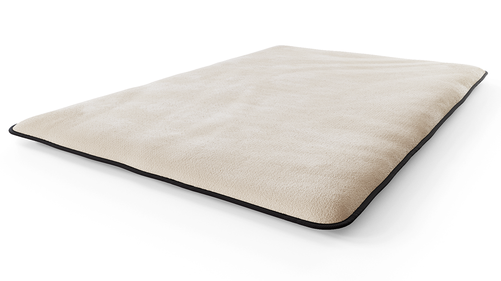 Knuffelwuff Hundematten Knuffelwuff kuschelige Einlage Teddy für Hundebett Form: Globetrotter weiß L