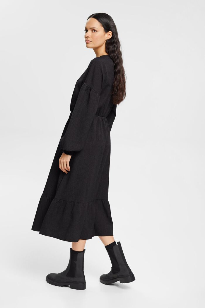 Midikleid mit Volants, LENZING™ ECOVERO™
