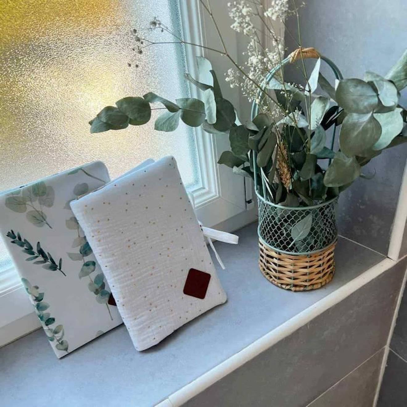 Protége carnet de santé bébé en coton