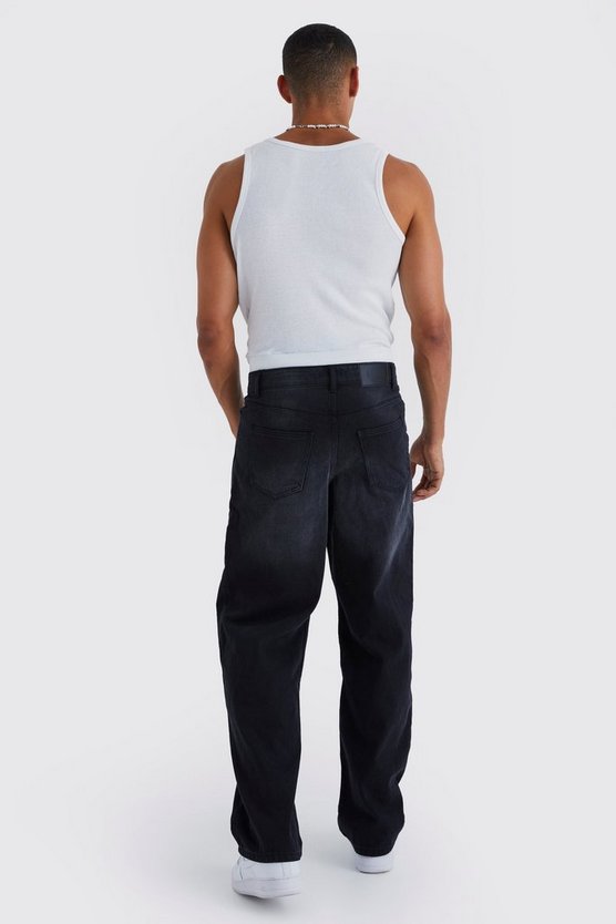 Lockere Jeans mit doppeltem Bund