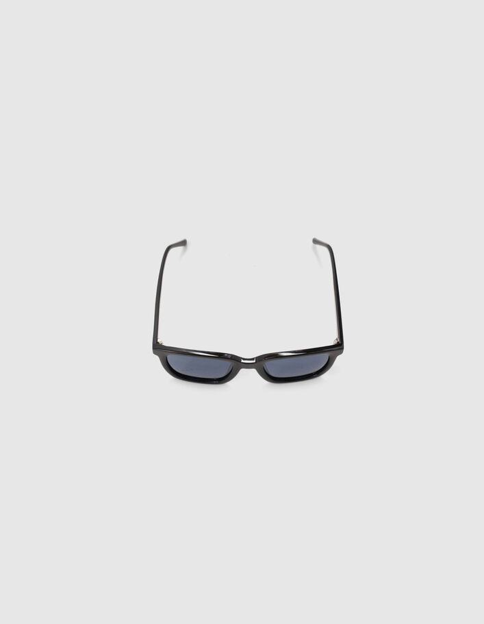 Lunettes solaires noires style rectangle Homme