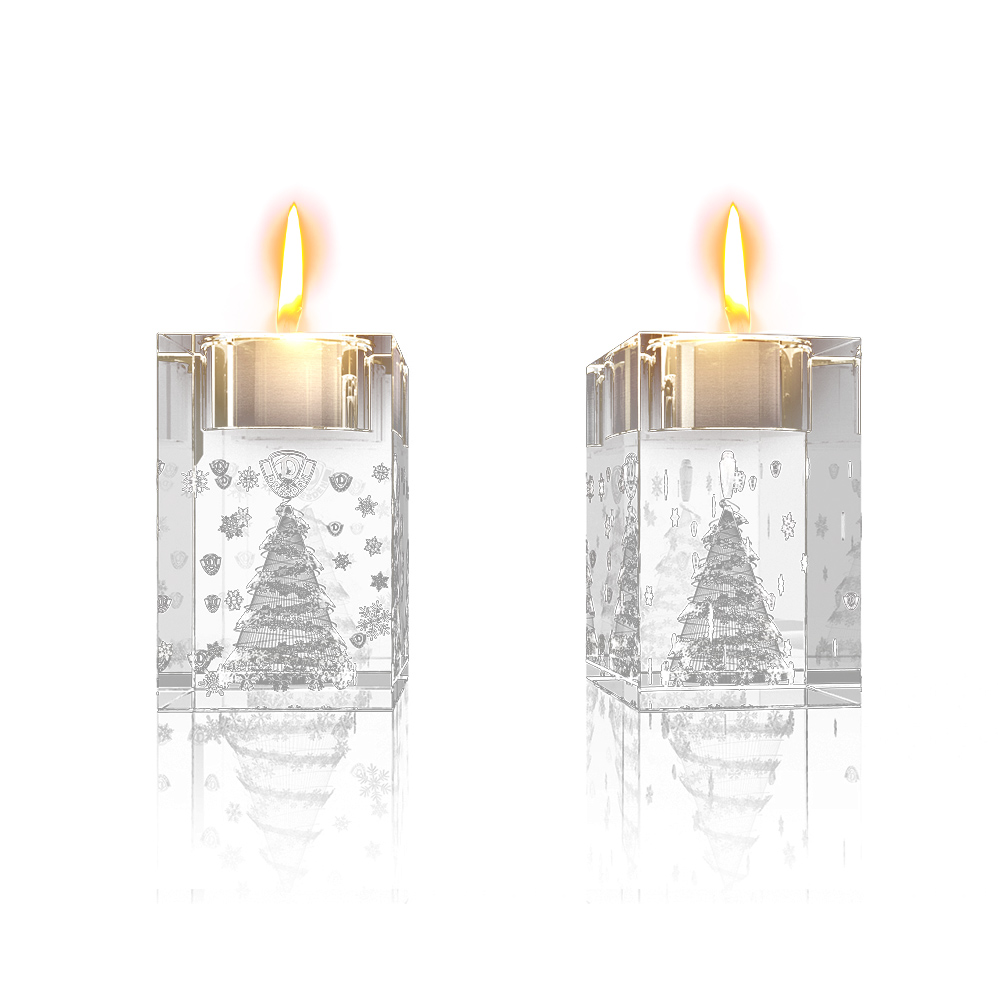 Glas Teelichthalter Dynamo-Weihnachtsbaum