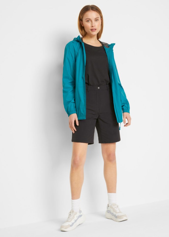 Ultraleichte Regenjacke mit integrierter Tasche zum Verstauen