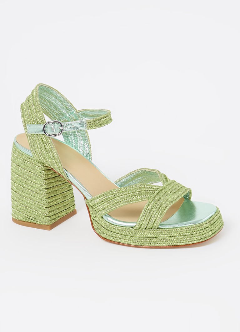 Castañer Valle sandales ar lureksu un kazas astes detaļu