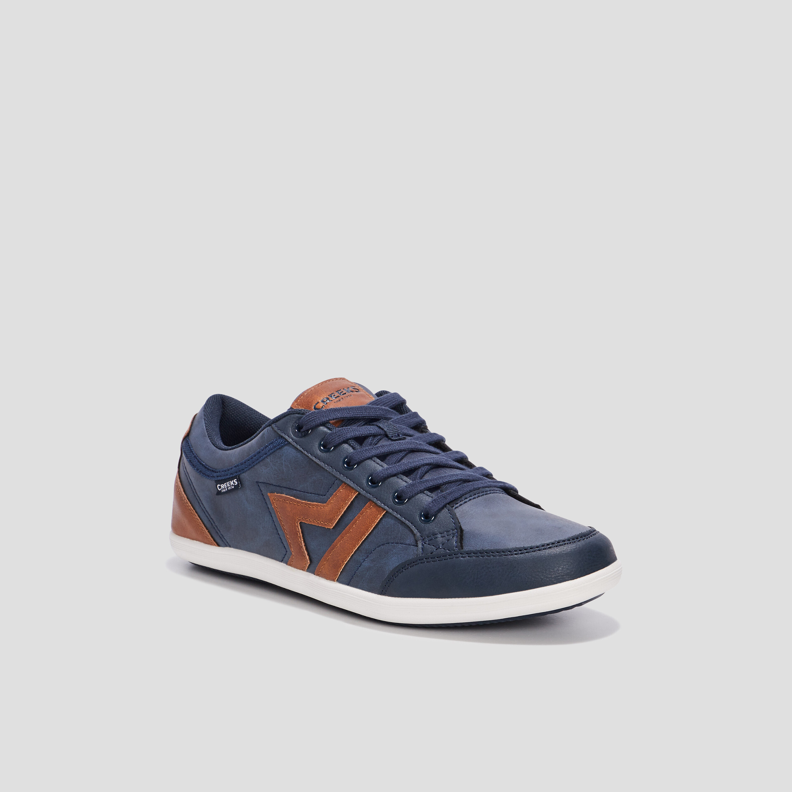 Baskets plates Creeks bleu marine homme | La Halle