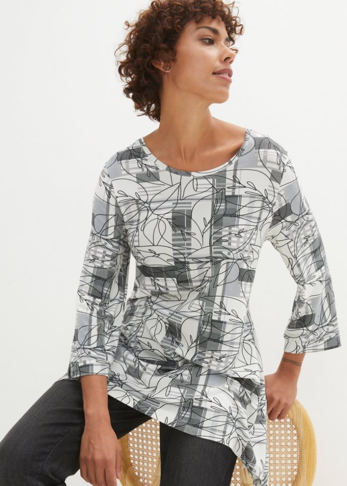 Zipfelshirt mit Karomuster