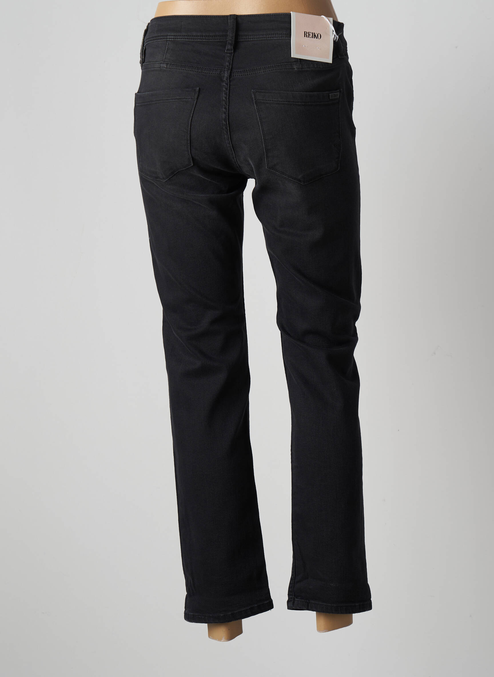 Reiko Jeans Coupe Slim Femme couleur noir