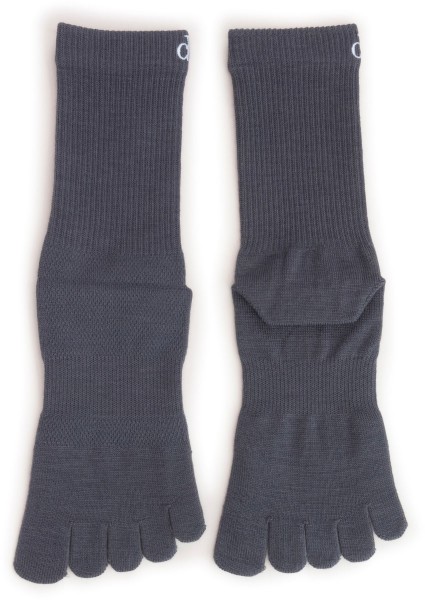 Vibram ~ dF-300 Crew Outdoor Wool Zehensocken ~ Dark Grey