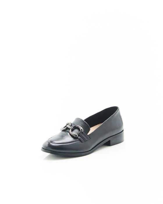Mocassins avec chaînette coloris argenté