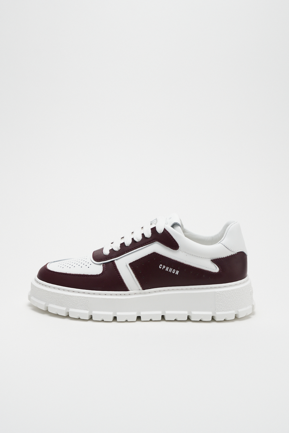 CPH332 leather mix bordeaux/white