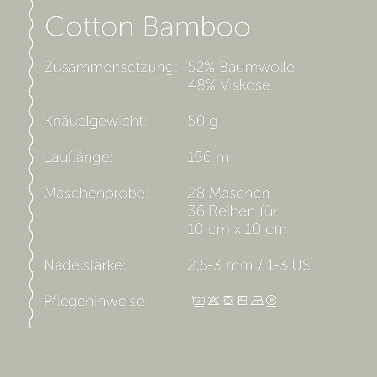 Handstrickgarne Baby Smiles Cotton Bamboo, 50g Vanilla