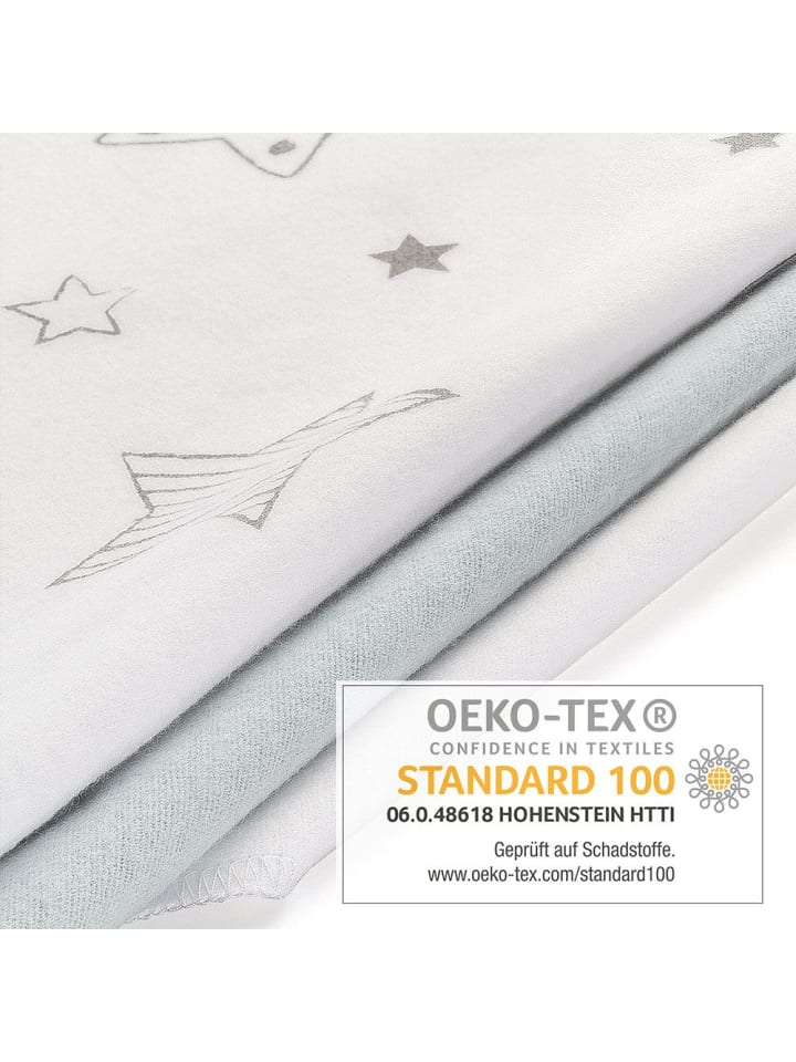 Makian Moltontuch 3er Pack - Sterne - Weiß Grau in weiss,grau günstig kaufen onesize
